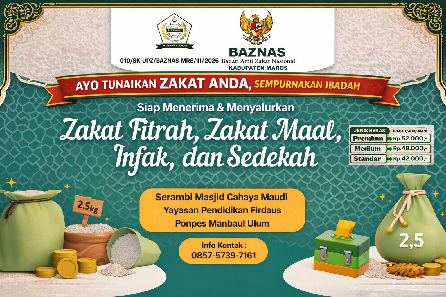 UPZ Yayasan Pendidikan Firdaus Maros Resmi Dibentuk, Siap Layani Penunaian Zakat, Infak, dan Sedekah