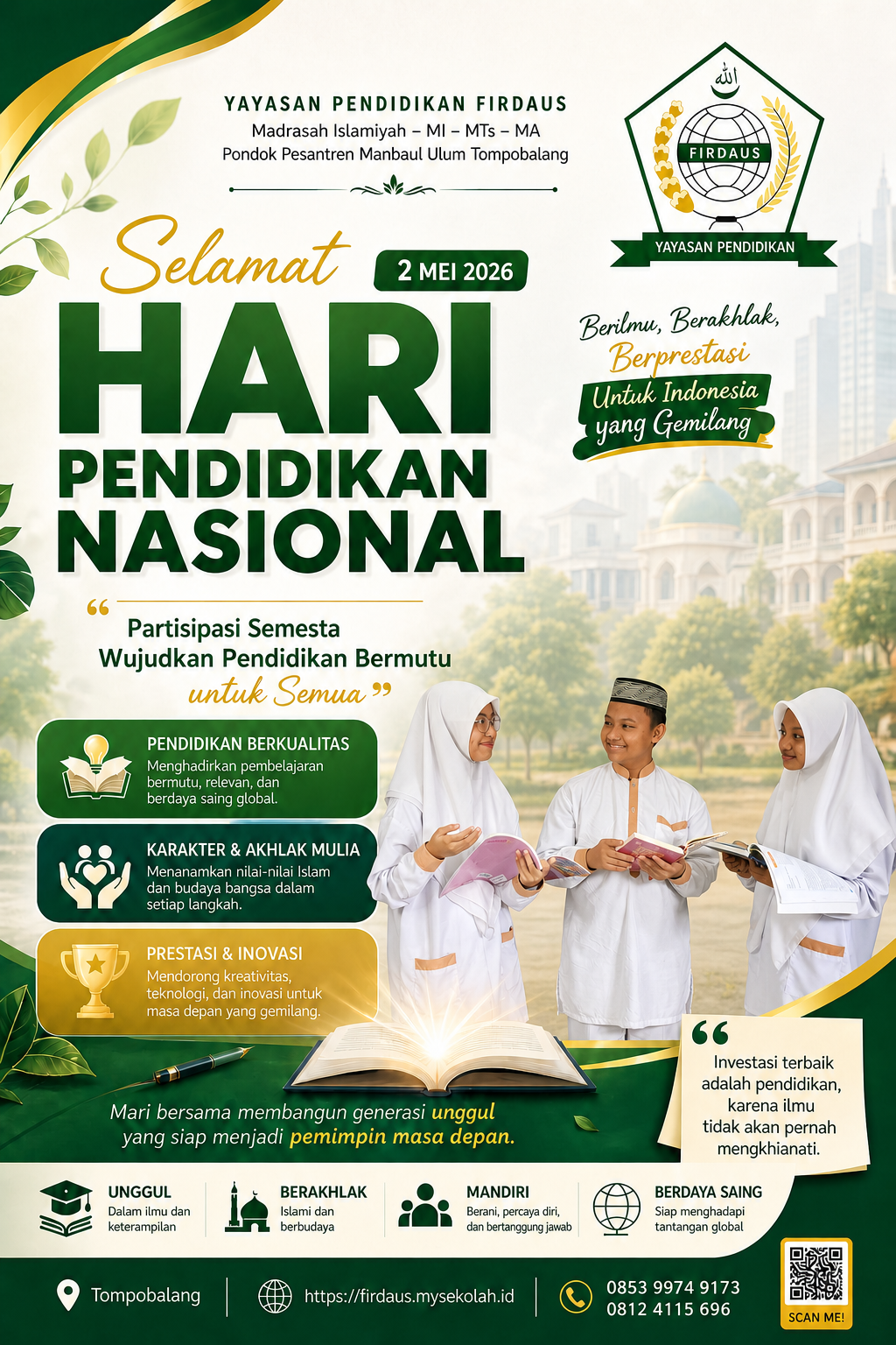 🌿 Peringatan Hari Pendidikan Nasional 2026 di Yayasan Pendidikan Firdaus